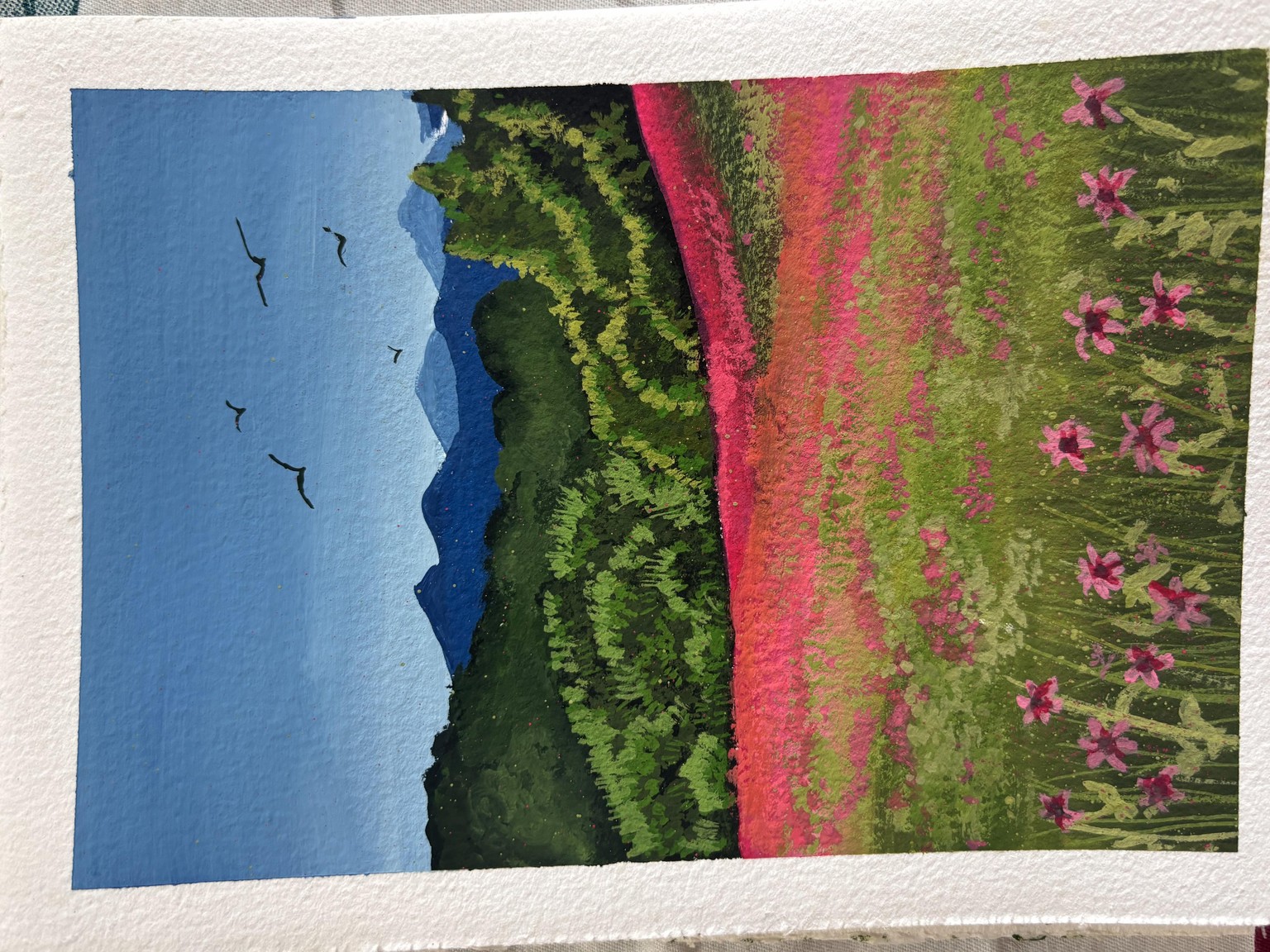 gouache landscapes - image 2 - student project