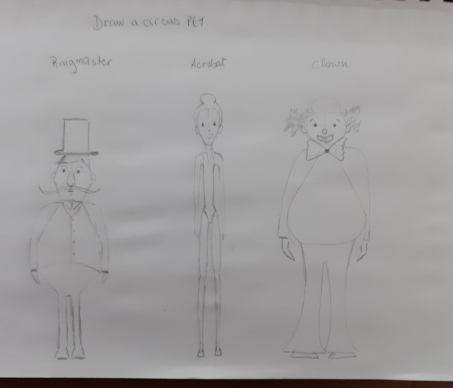 Same character at different ages and circus characters - image 2 - student project