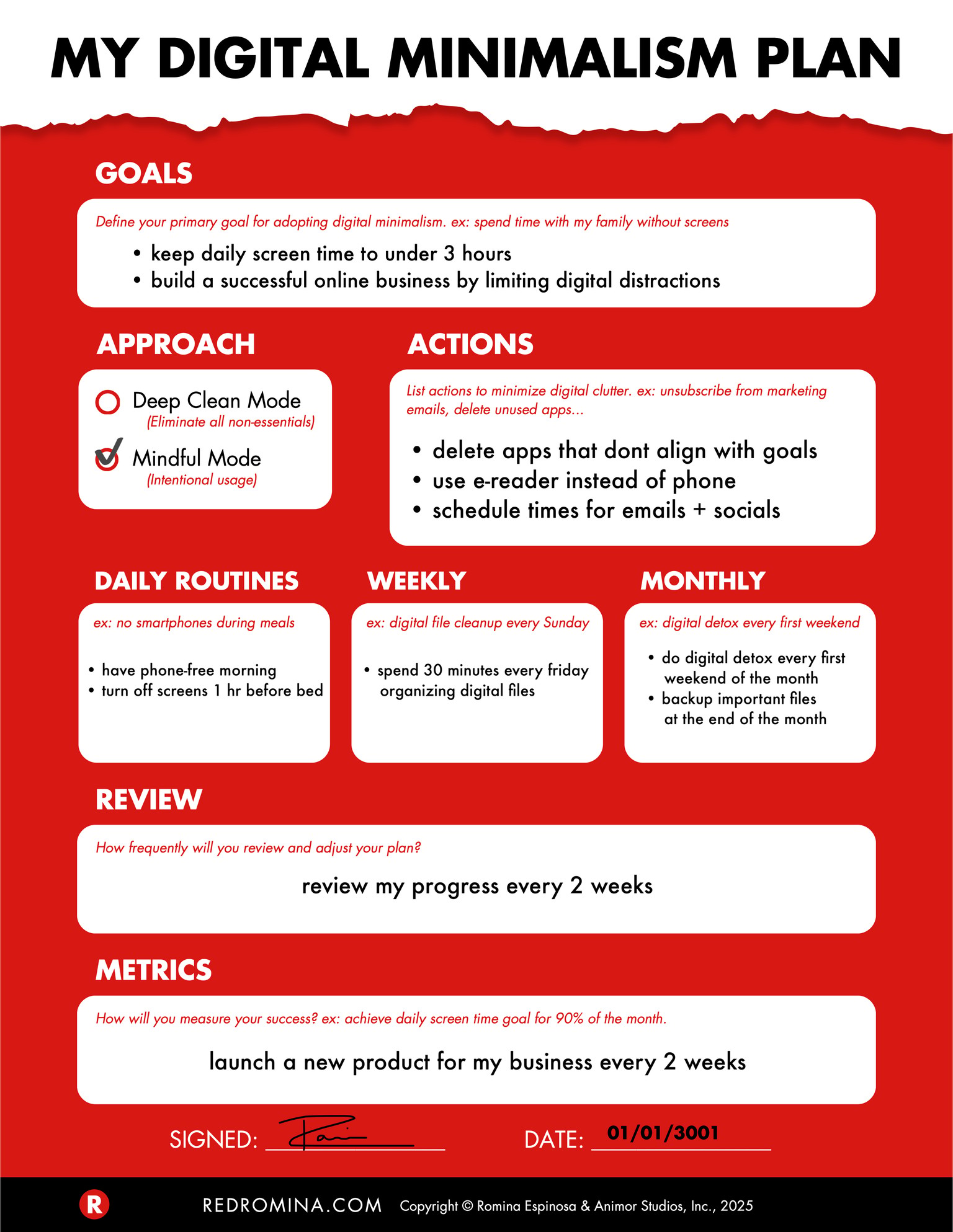 [Sample project] Digital Minimalism Plan - image 1 - student project