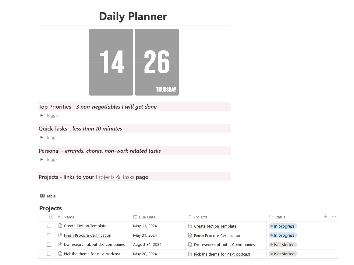 My Daily Planner - image 1 - student project