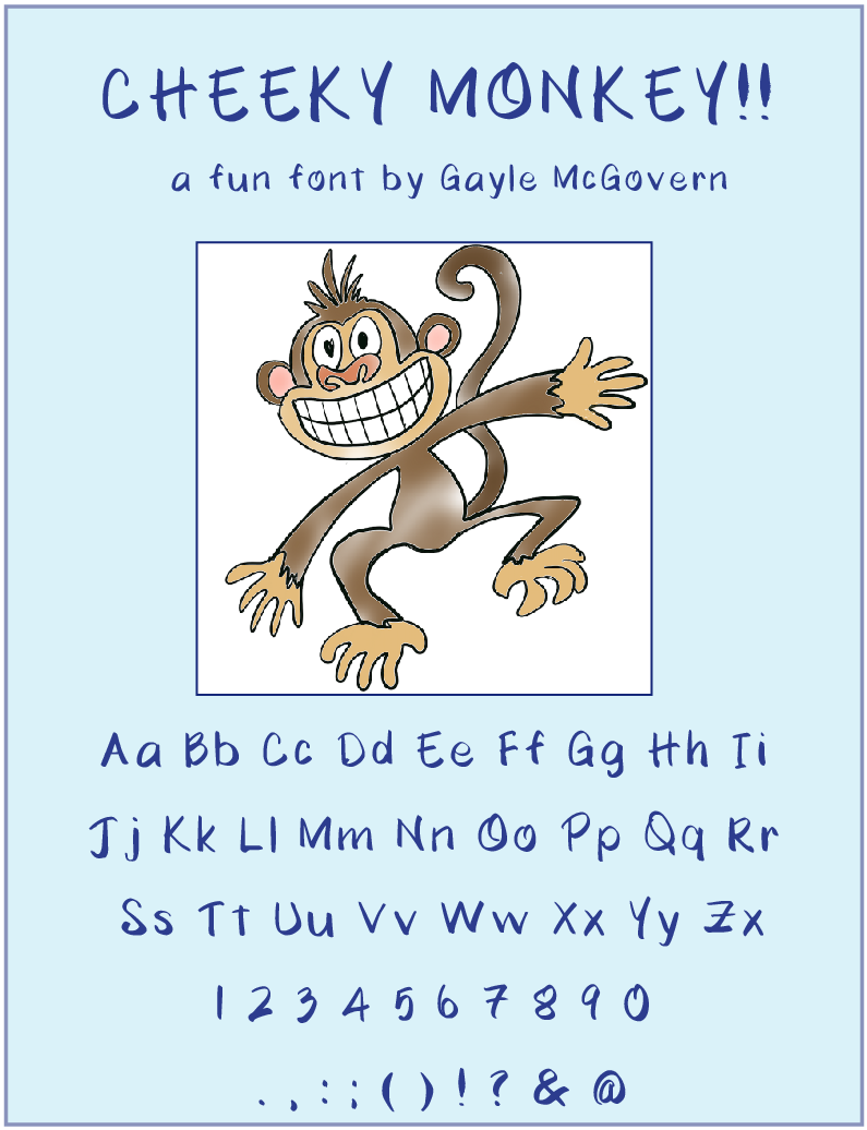 Cheeky Monkey font - image 1 - student project