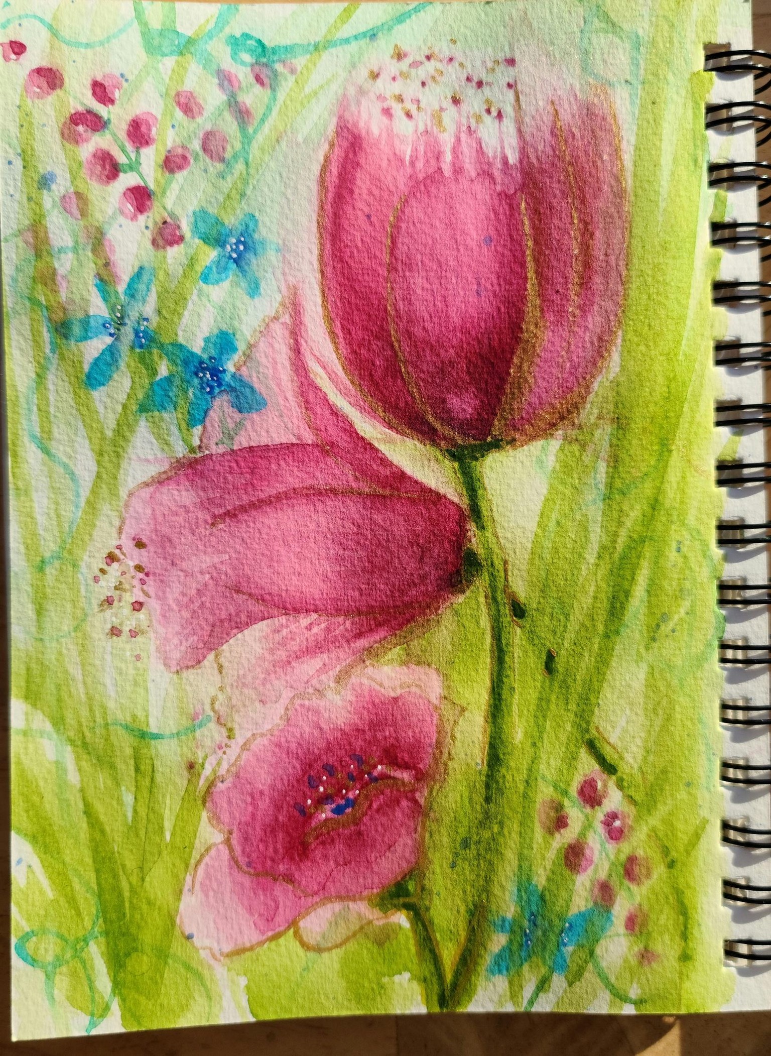 Loose and sketchy florals - image 1 - student project