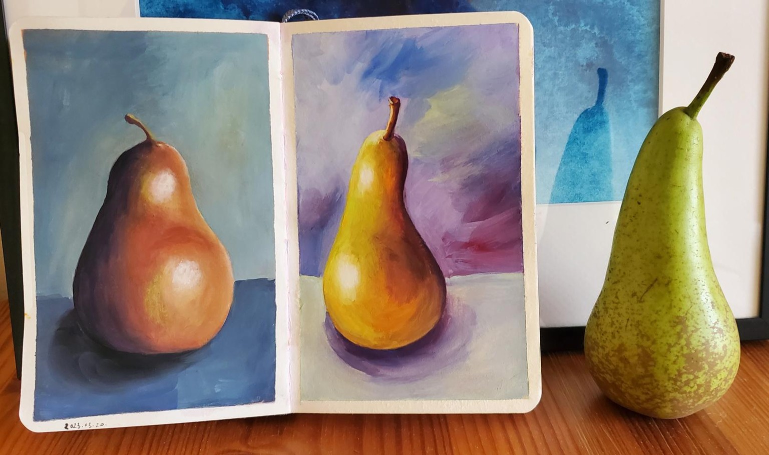 Pears with Gouache - image 1 - student project
