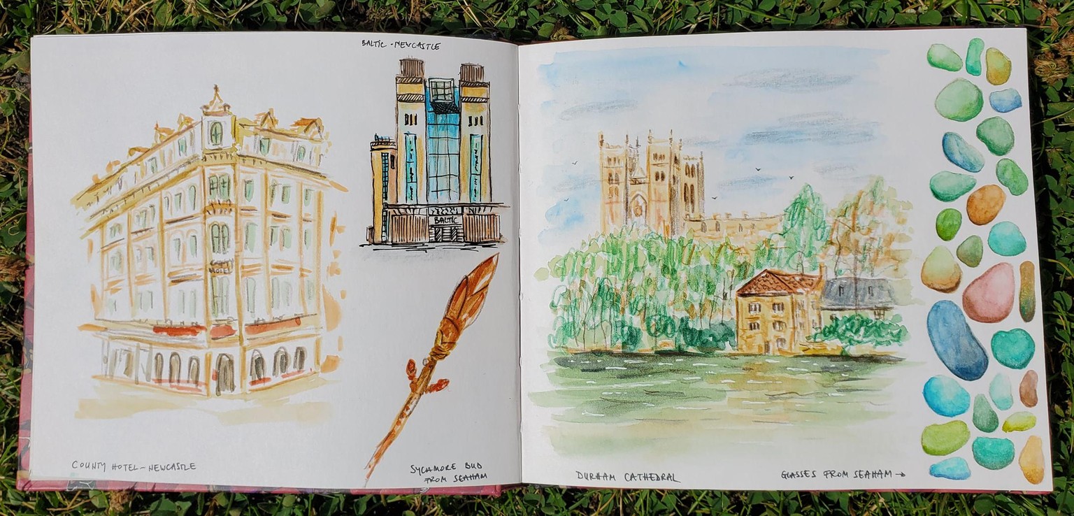 A spread in my travel sketchbook - image 1 - student project