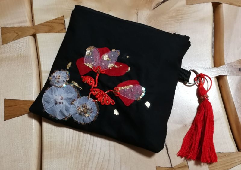 Red Embroidery Purse Photography - image 1 - student project