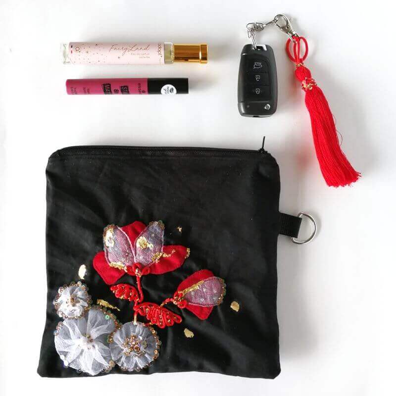 Red Embroidery Purse Photography - image 2 - student project