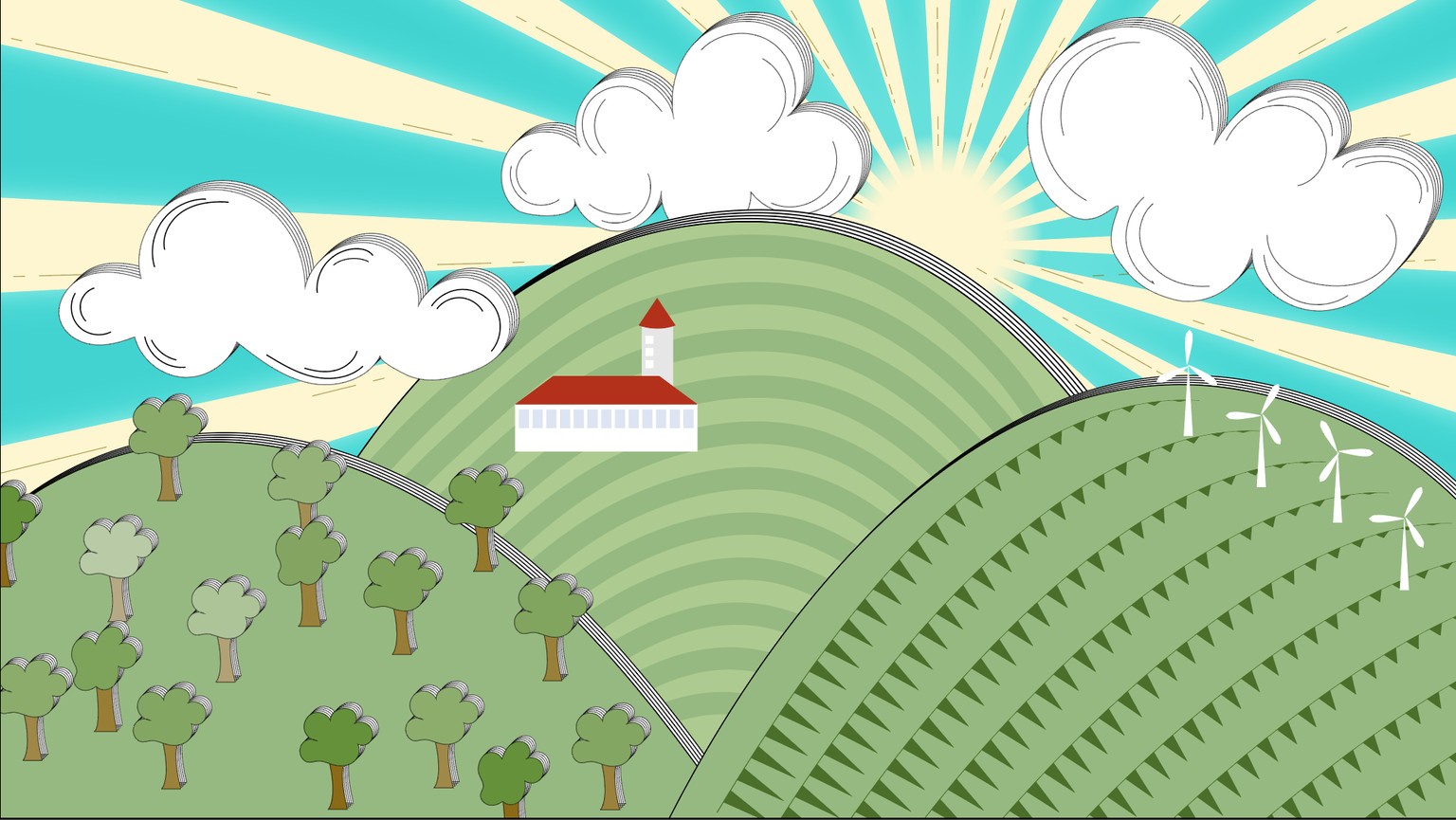 retro landscape - image 1 - student project