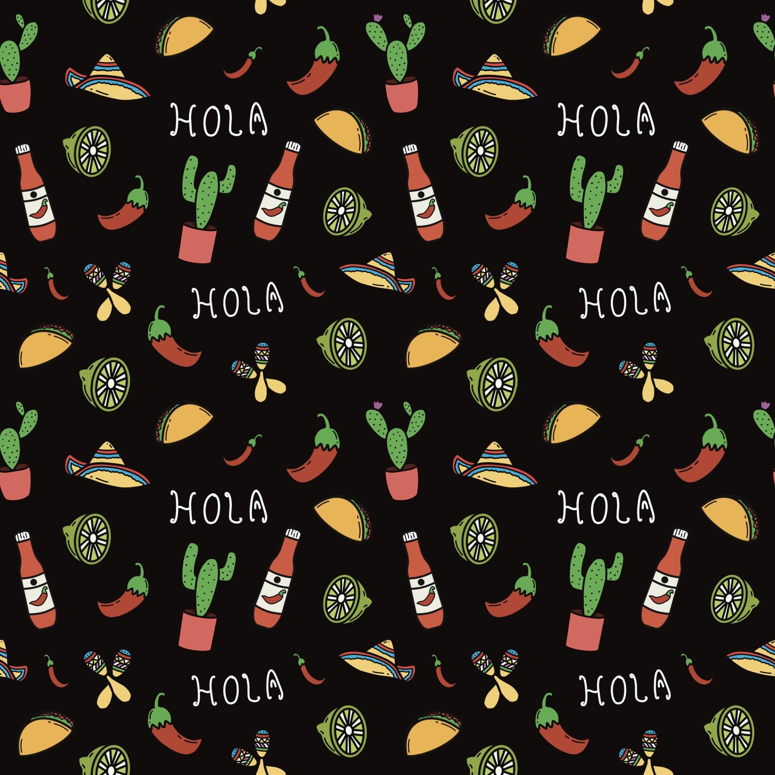 Mexico themed pattern - image 1 - student project