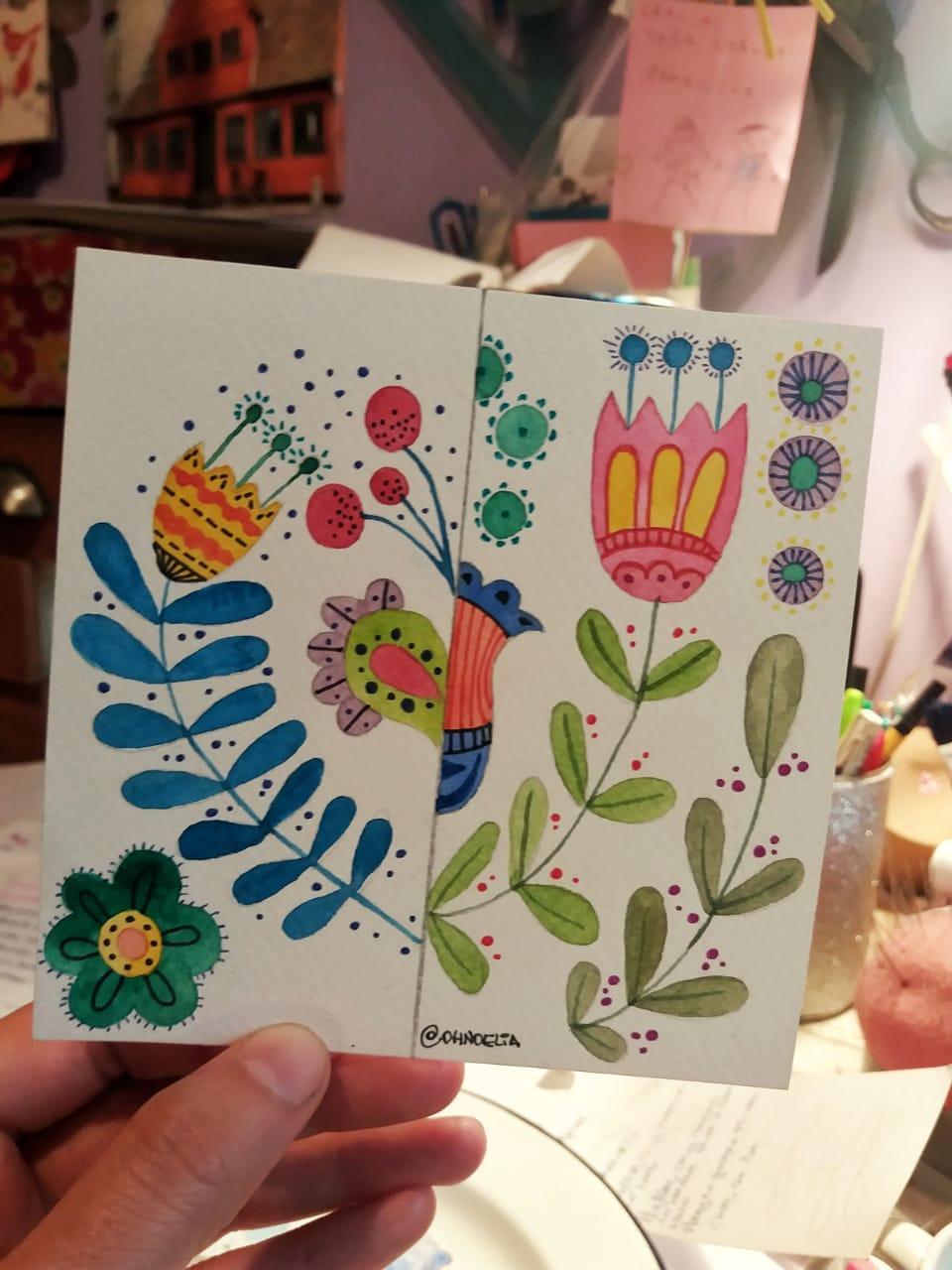 Folk florals - image 3 - student project