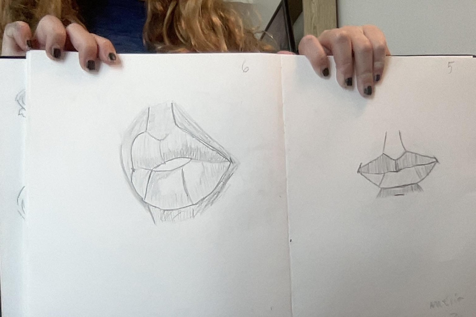 Amélia's drawings of lips - image 6 - student project