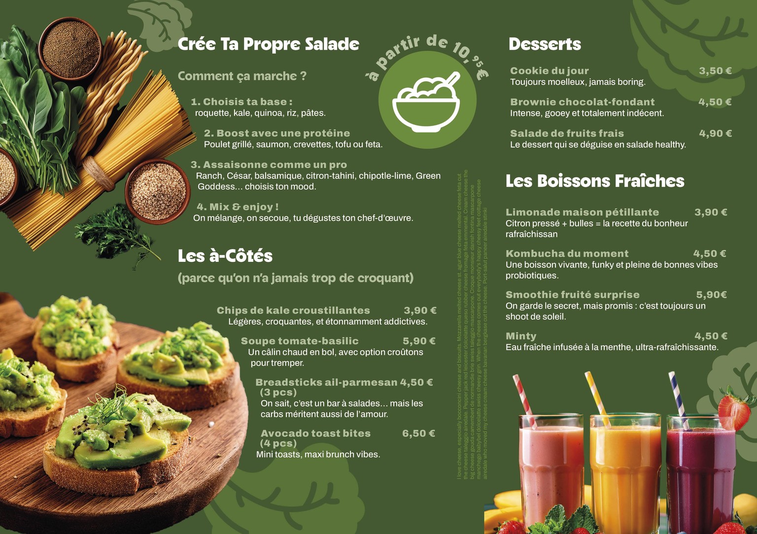 Salad bar menu - image 1 - student project