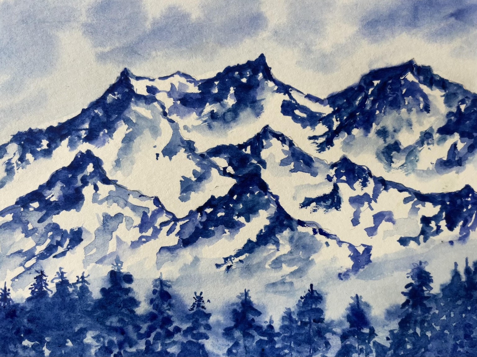 Dhritikana Nath  Monochrome Watercolours - image 1 - student project
