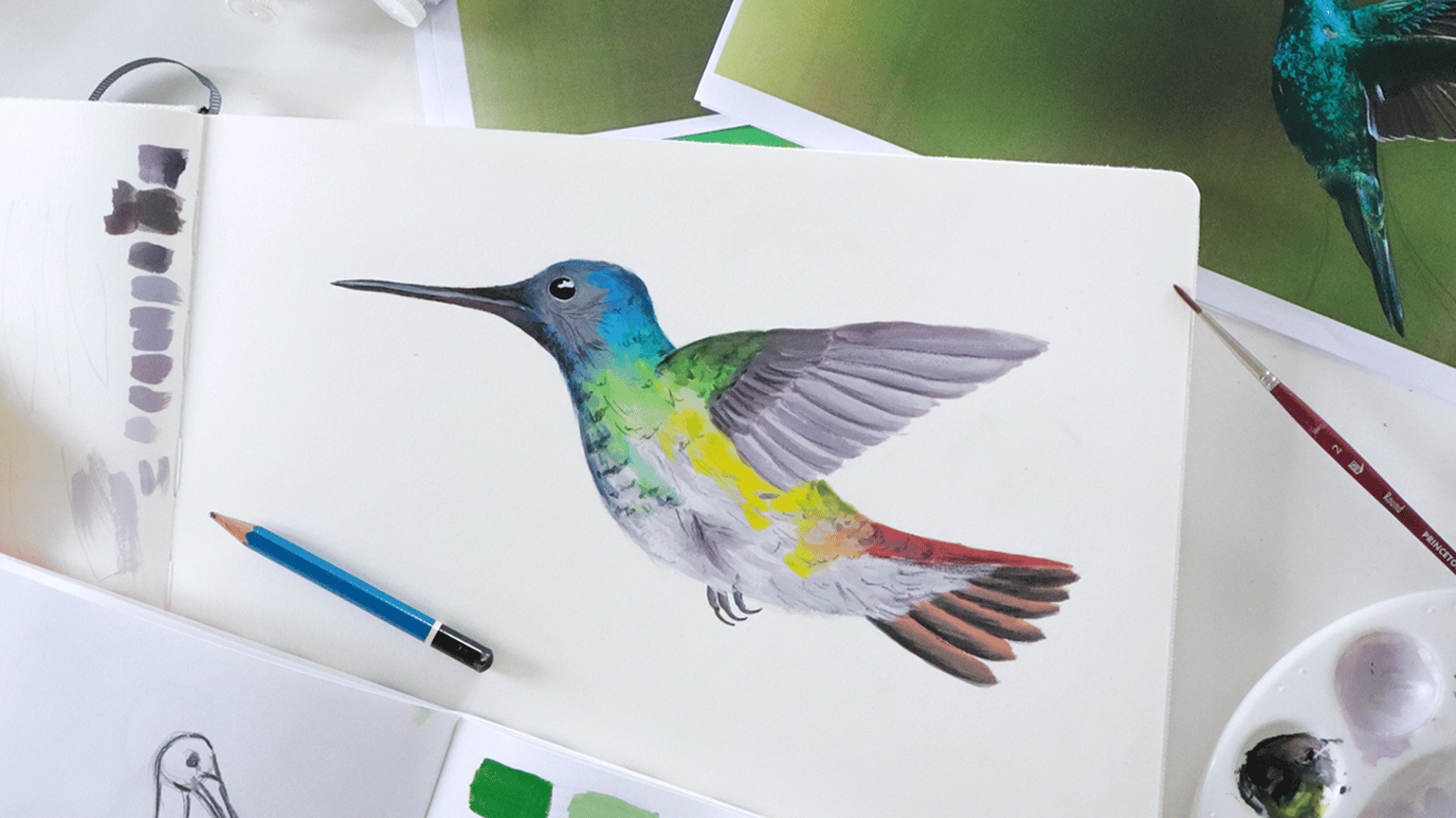 Sketching and Painting Birds - SAMPLE PROJECT - image 2 - student project
