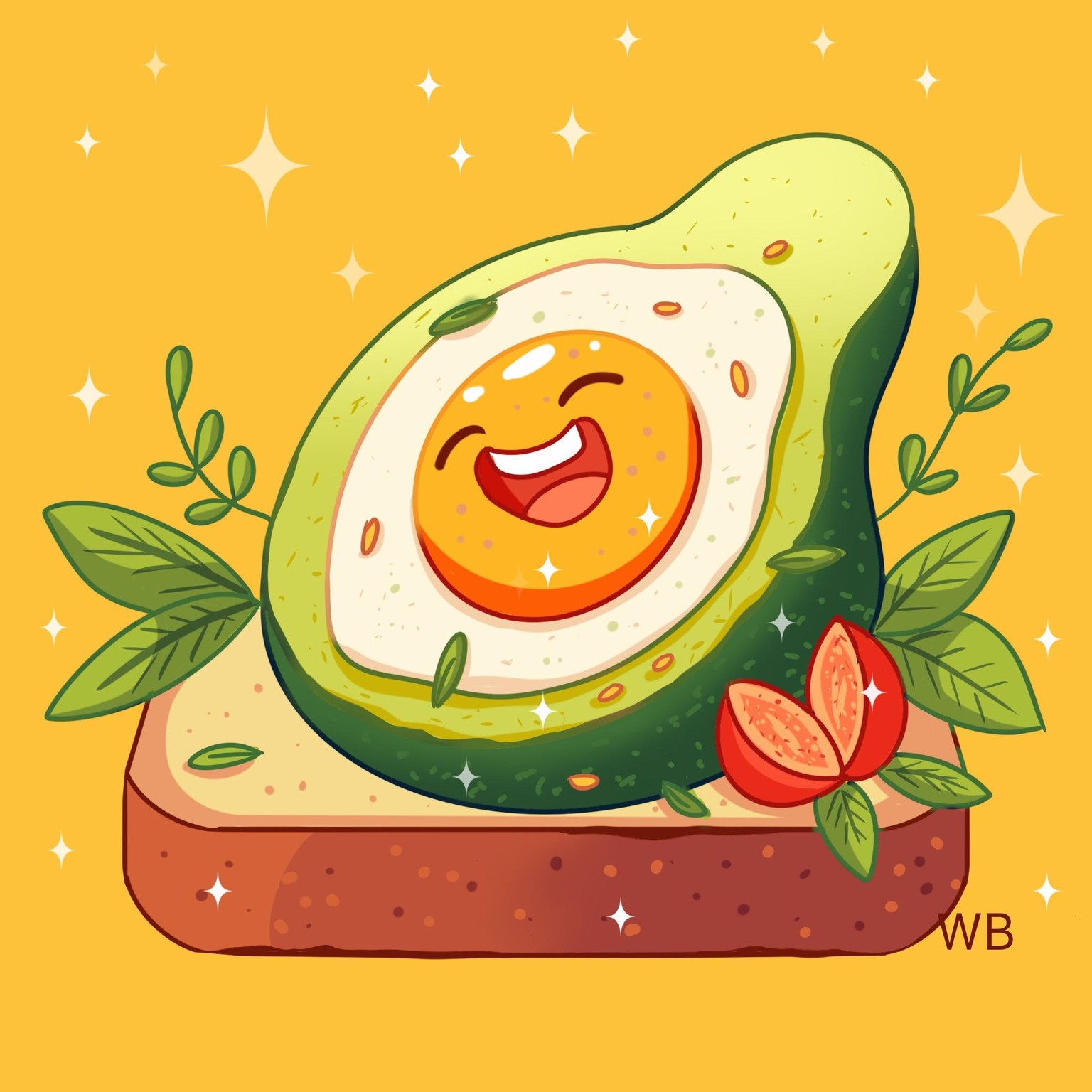 Avocado toast in procreate - image 1 - student project