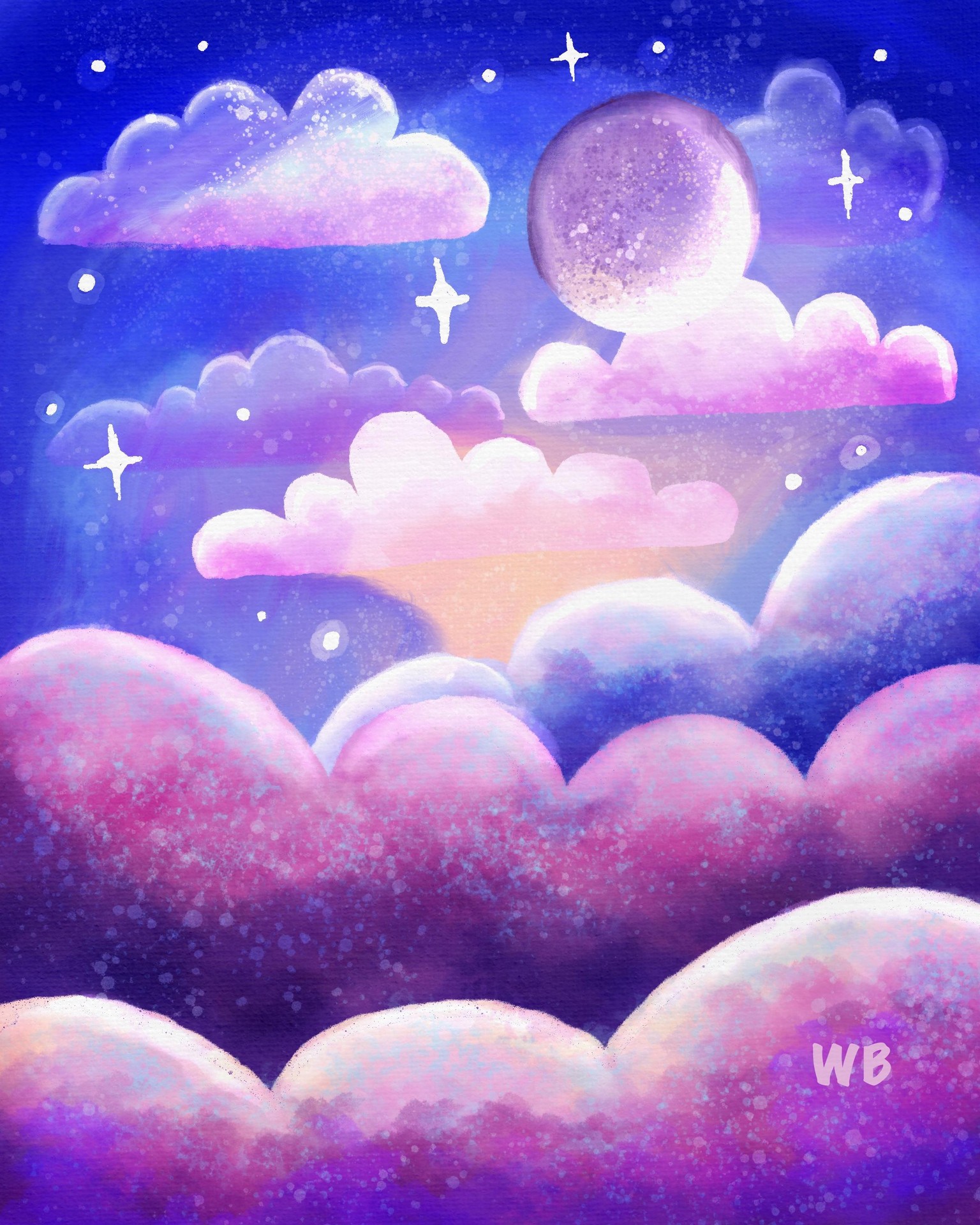Painting a dreamy sky in procreate - image 1 - student project