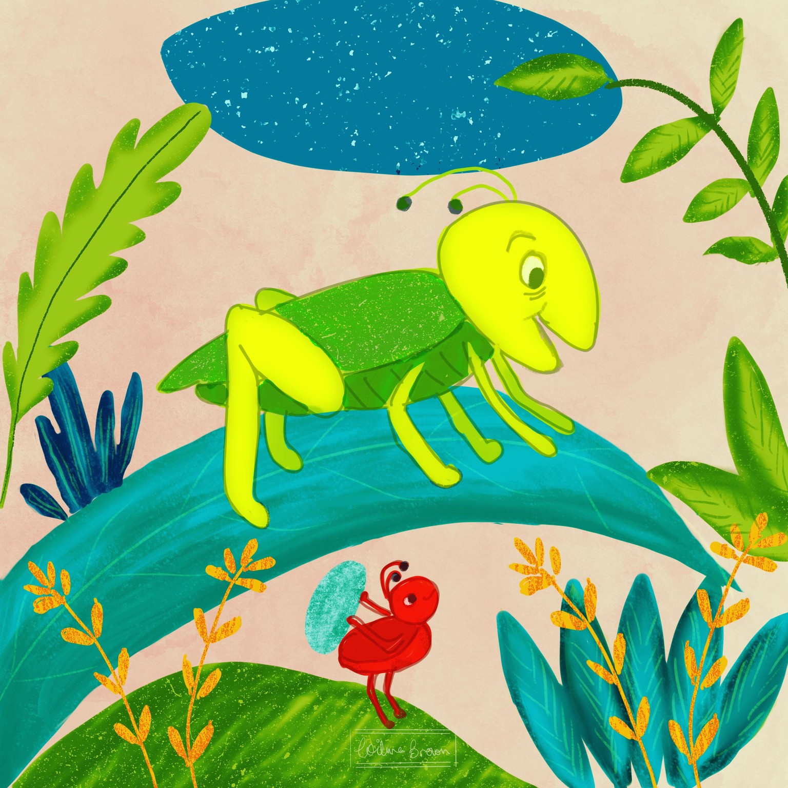Illustrate a children’s book cover - image 1 - student project
