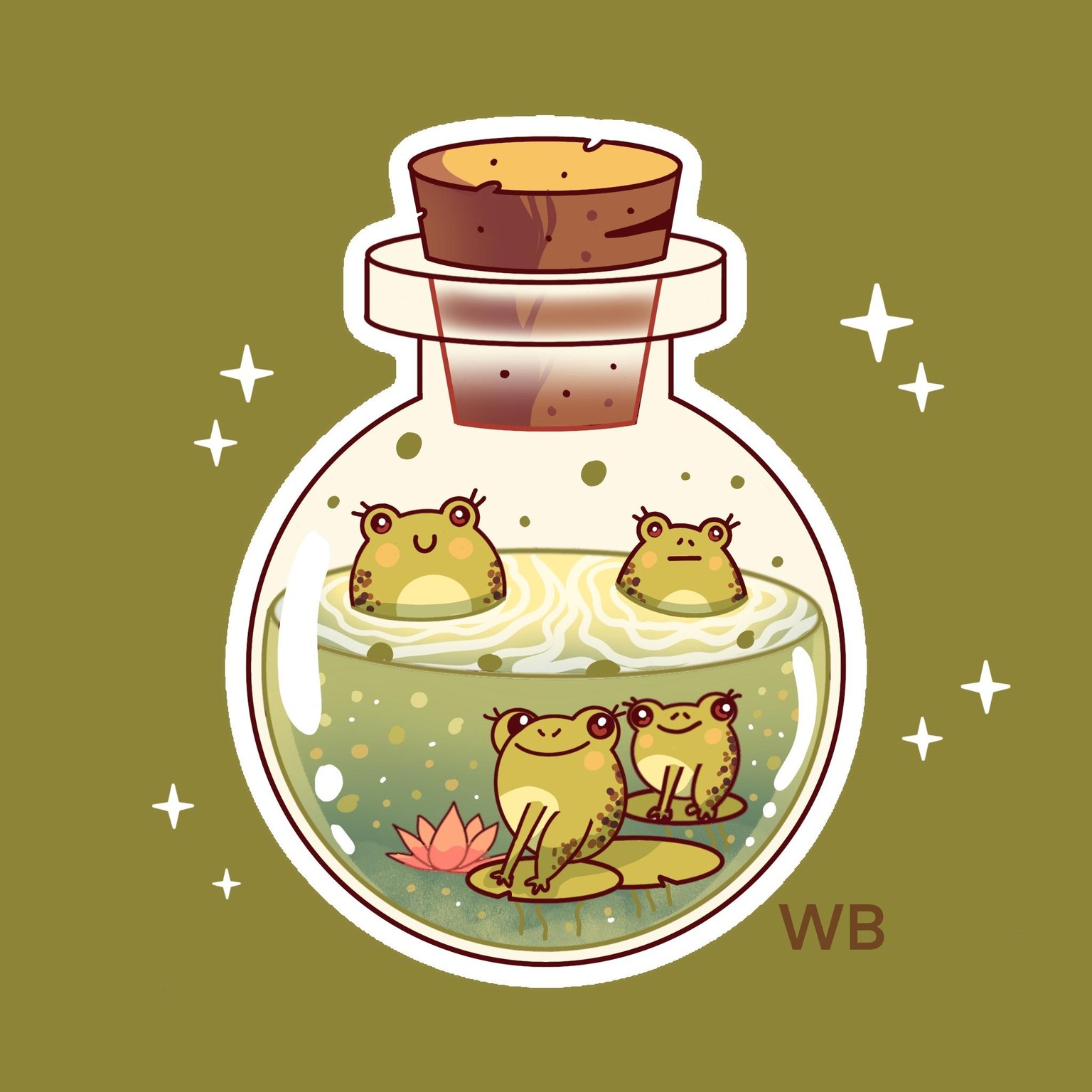 Drawing cute toads in a bottle in procreate - image 1 - student project