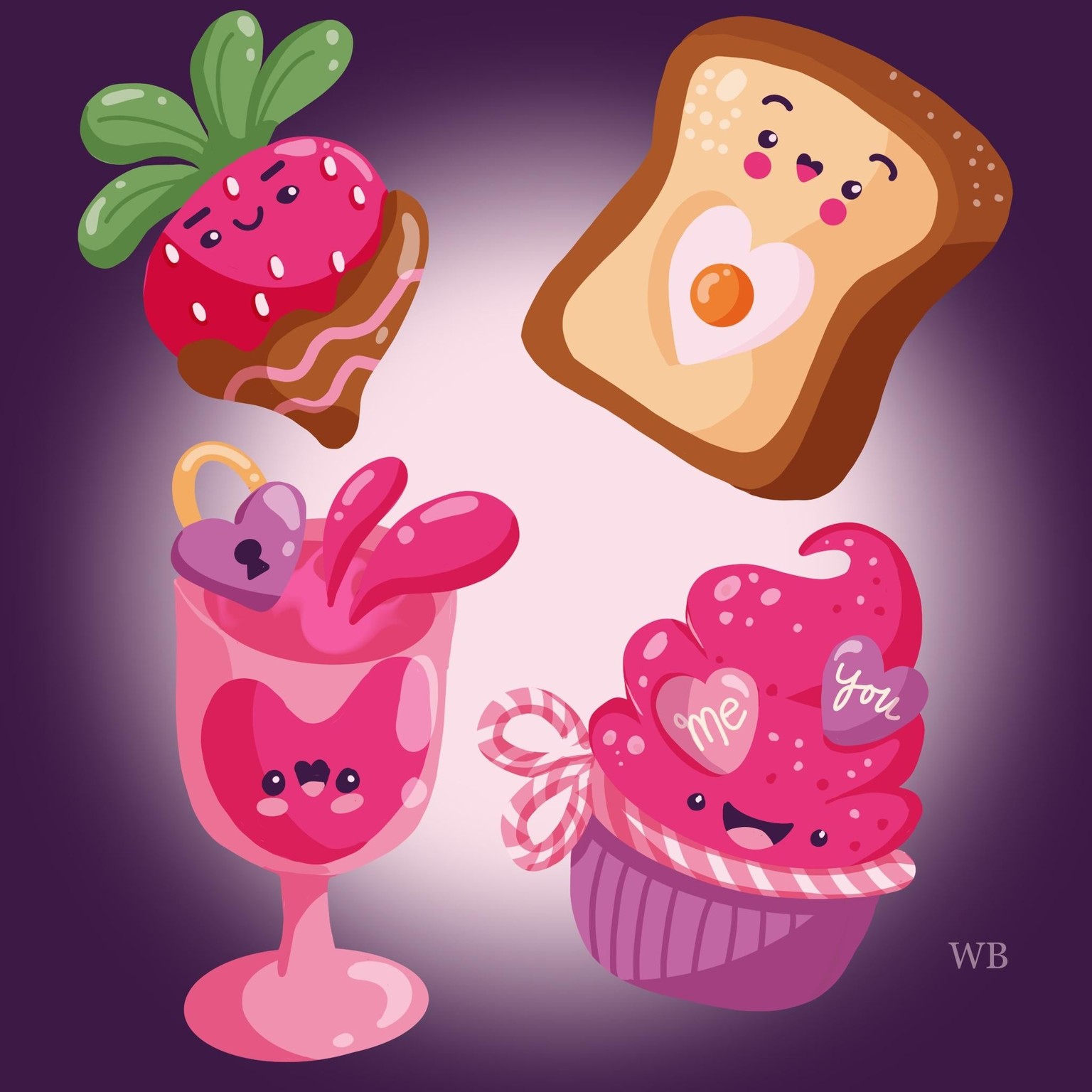 Romantic food in procreate - image 1 - student project