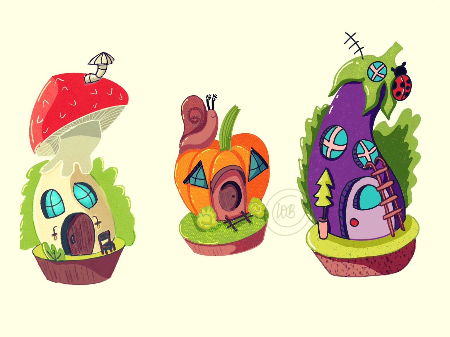 Fantasy houses in Procreate - image 1 - student project