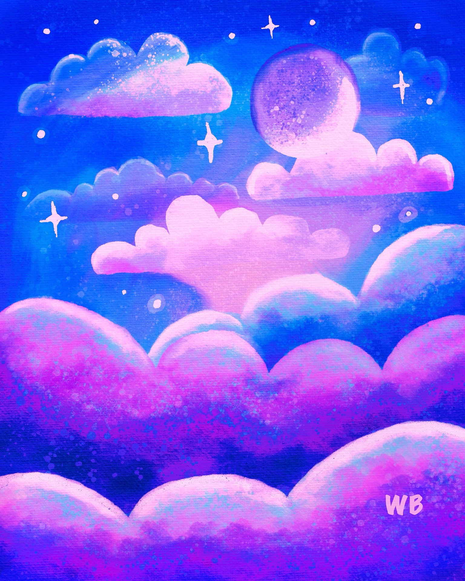 Painting a dreamy sky in procreate - image 2 - student project