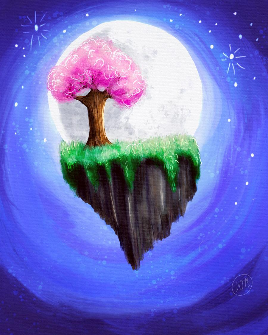 Magical floating island in procreate - image 3 - student project
