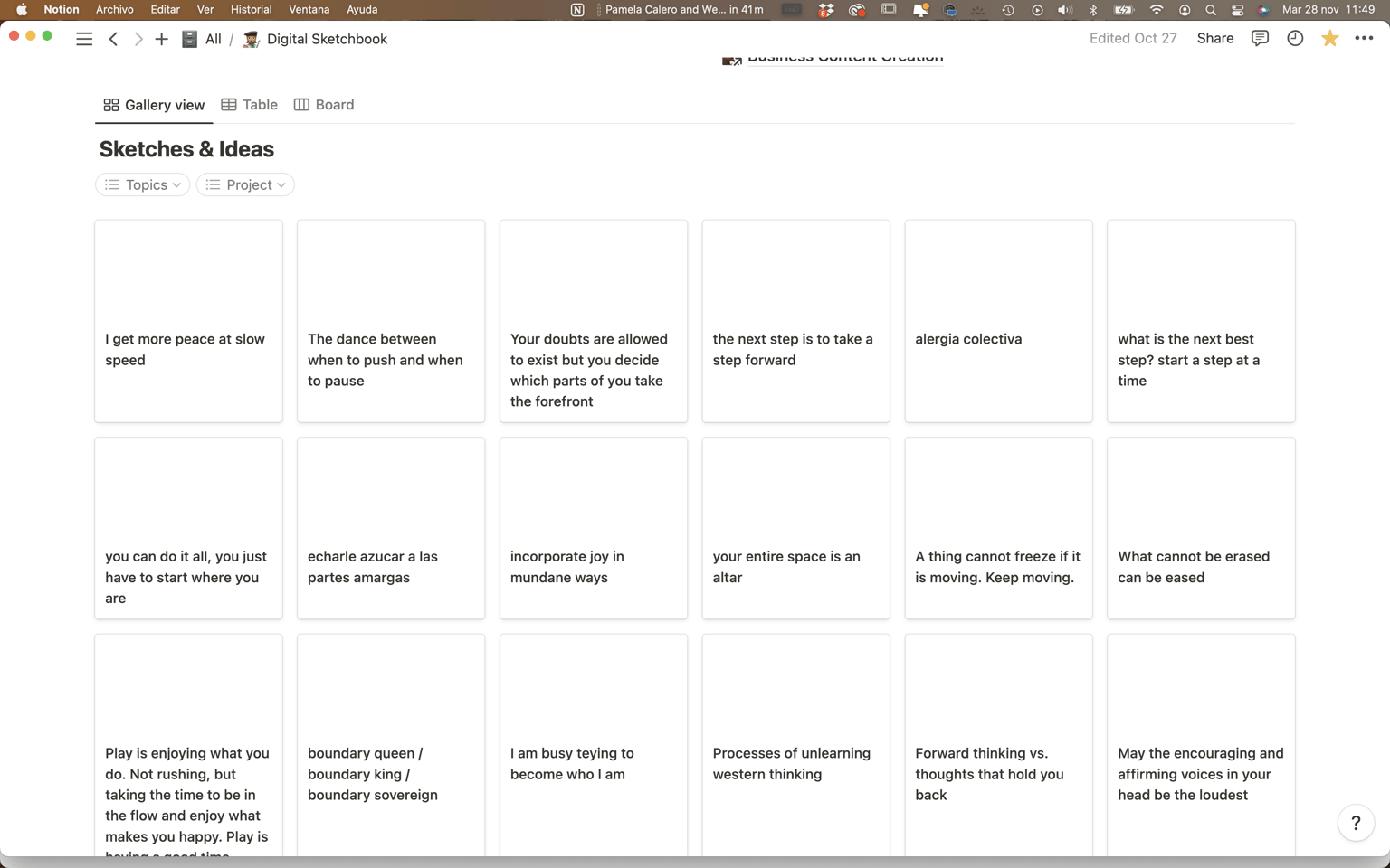 Pamela's Notion: My Digital Sketchbook, Second Brain & Inbox - image 2 - student project
