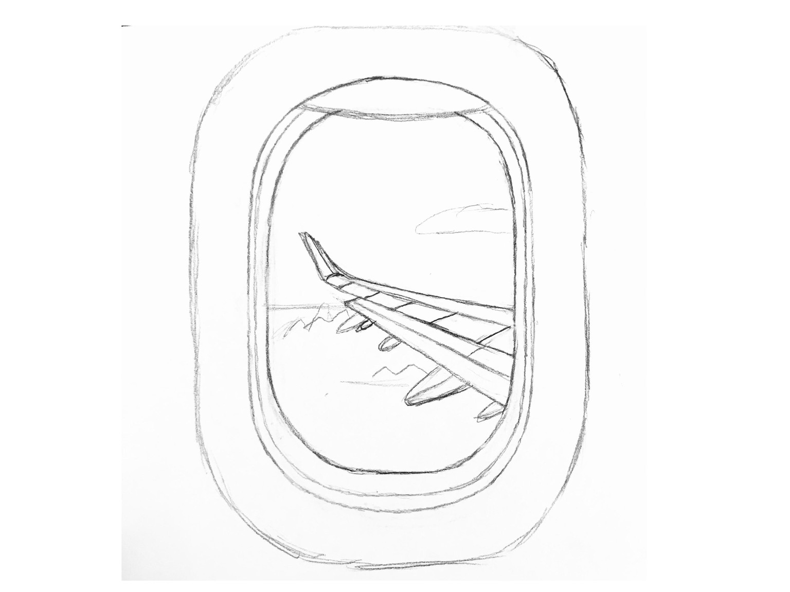 Nighttime airplane window - image 1 - student project