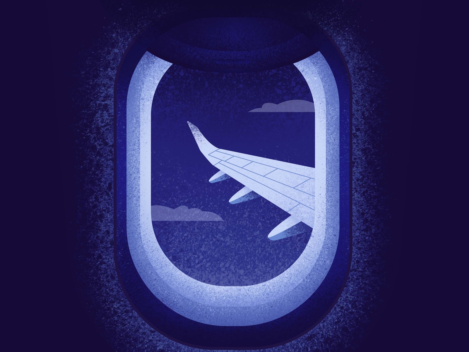 Nighttime airplane window - image 3 - student project
