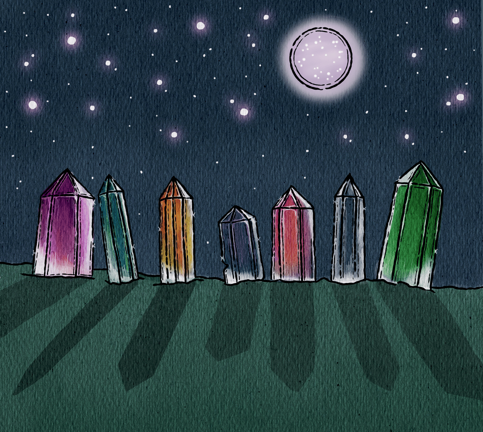 Moonlit Crystals and an Amethyst - image 2 - student project