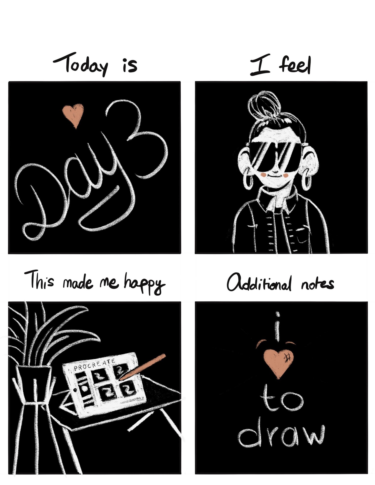 Visual Journaling: 7-Day Gratitude Diary on Procreate - image 3 - student project