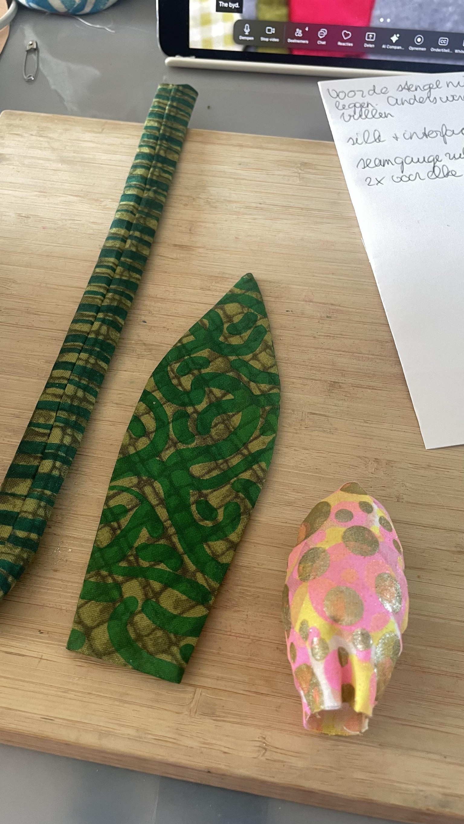 Tulip made from screen printed fabric - image 2 - student project