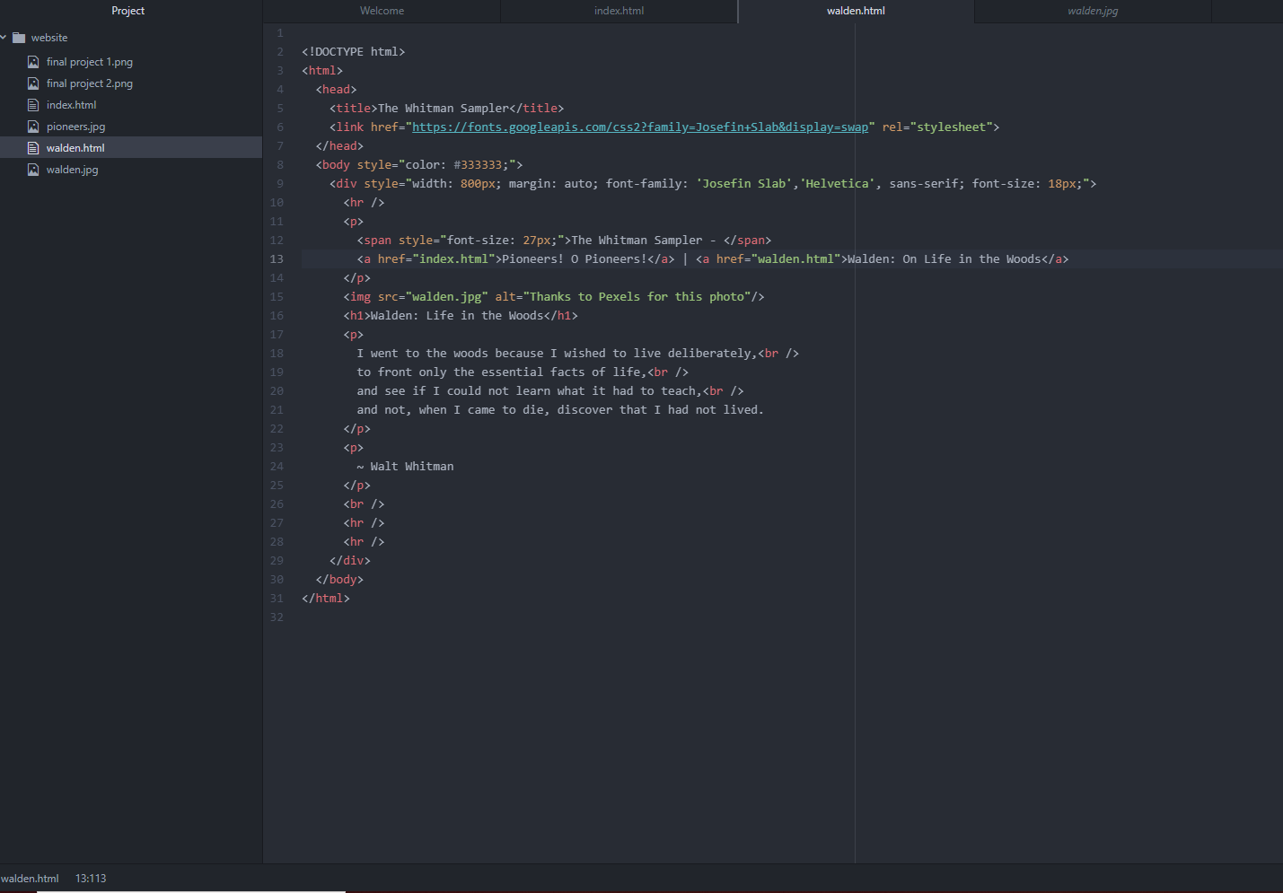 First time learning html - image 2 - student project