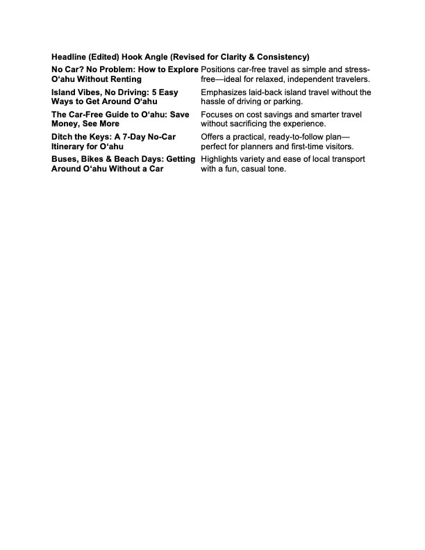 Writing with ChatGPT: Touring Oahu without a car - image 4 - student project