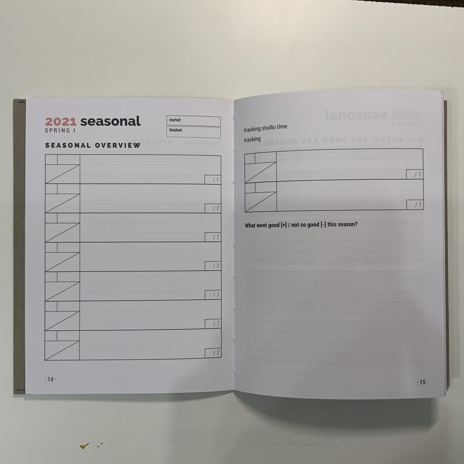 ANNUAL REVIEW & PLANNING BOOKLET + PRINTABLE SEASONAL PLANNER - image 12 - student project