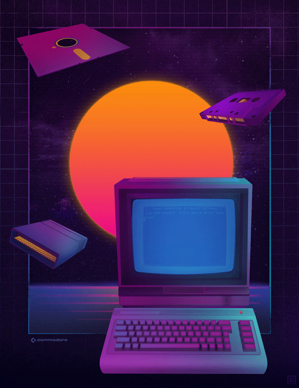 Commodore64 Retro Futuristic Tribute  - image 3 - student project