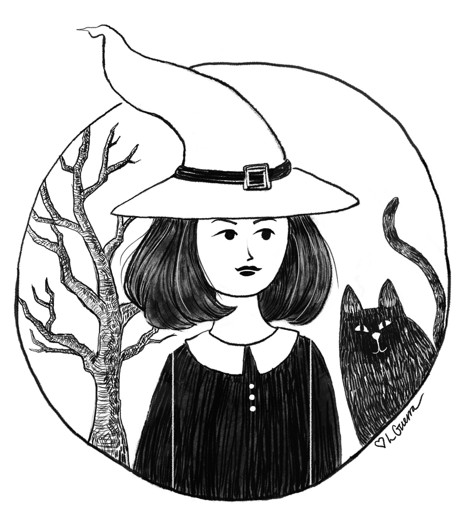 Witch and Skeleton Girl - image 1 - student project