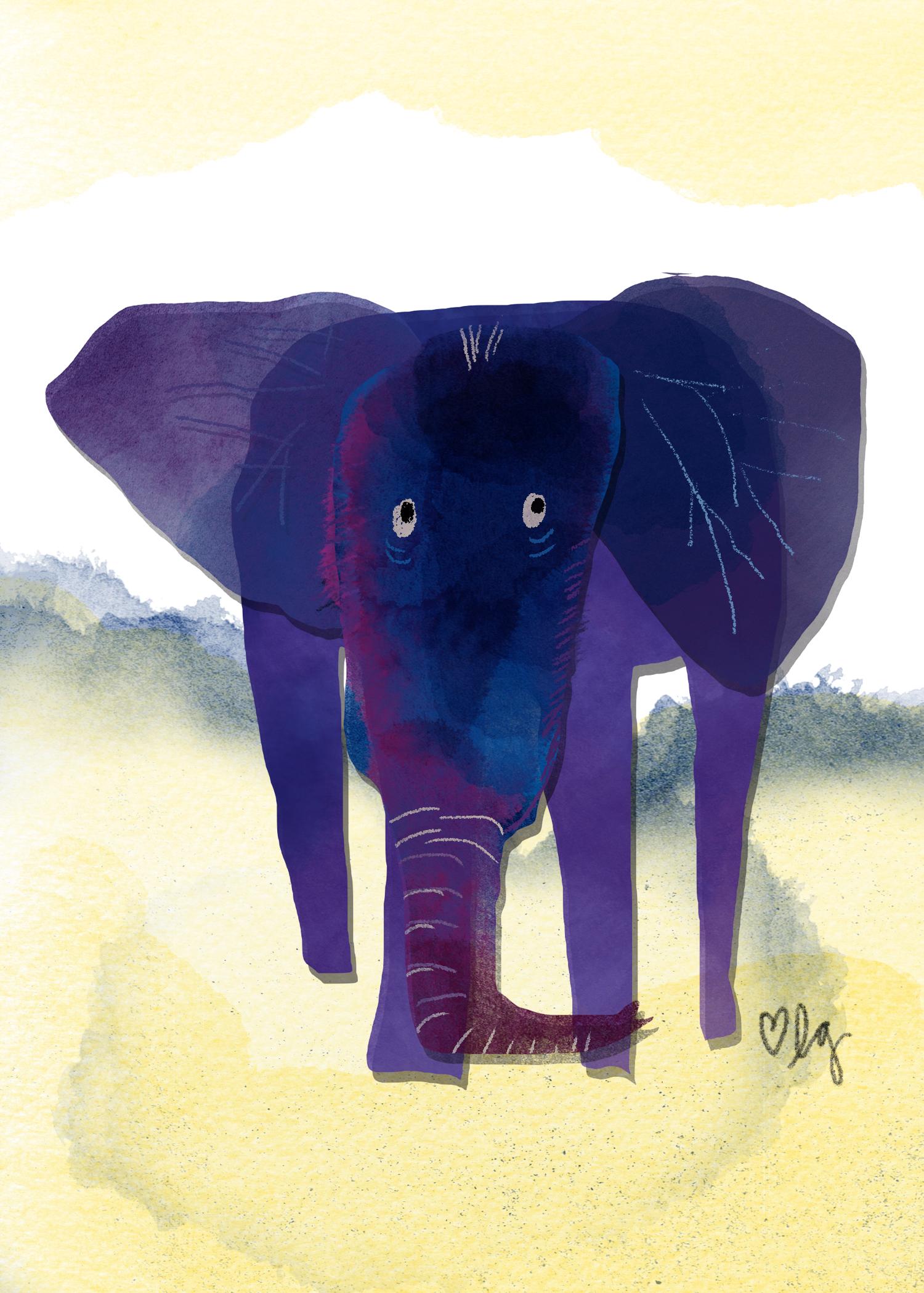purple elephant - image 1 - student project