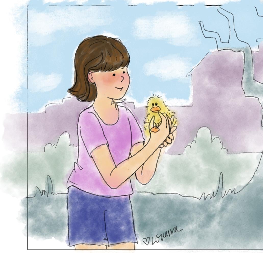 Girl with Duckling - image 1 - student project