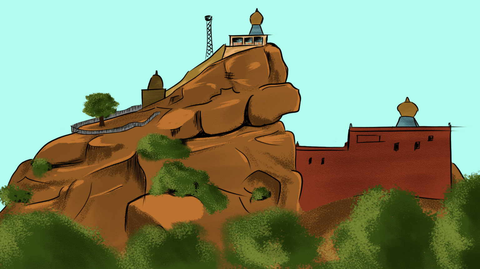 Temple illustration - image 2 - student project