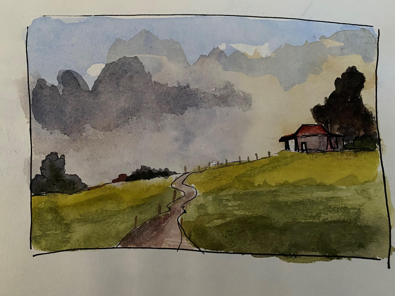 Landscapes pen and wash rob moor - image 6 - student project