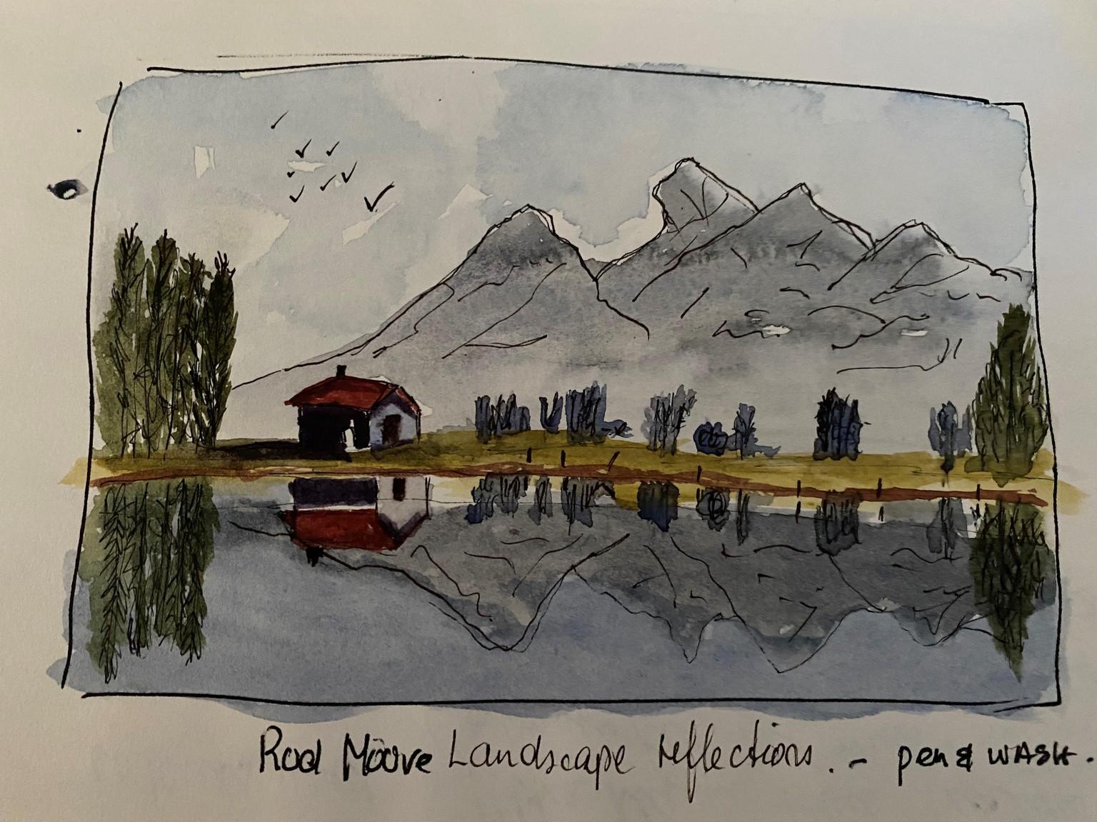 Landscapes pen and wash rob moor - image 2 - student project