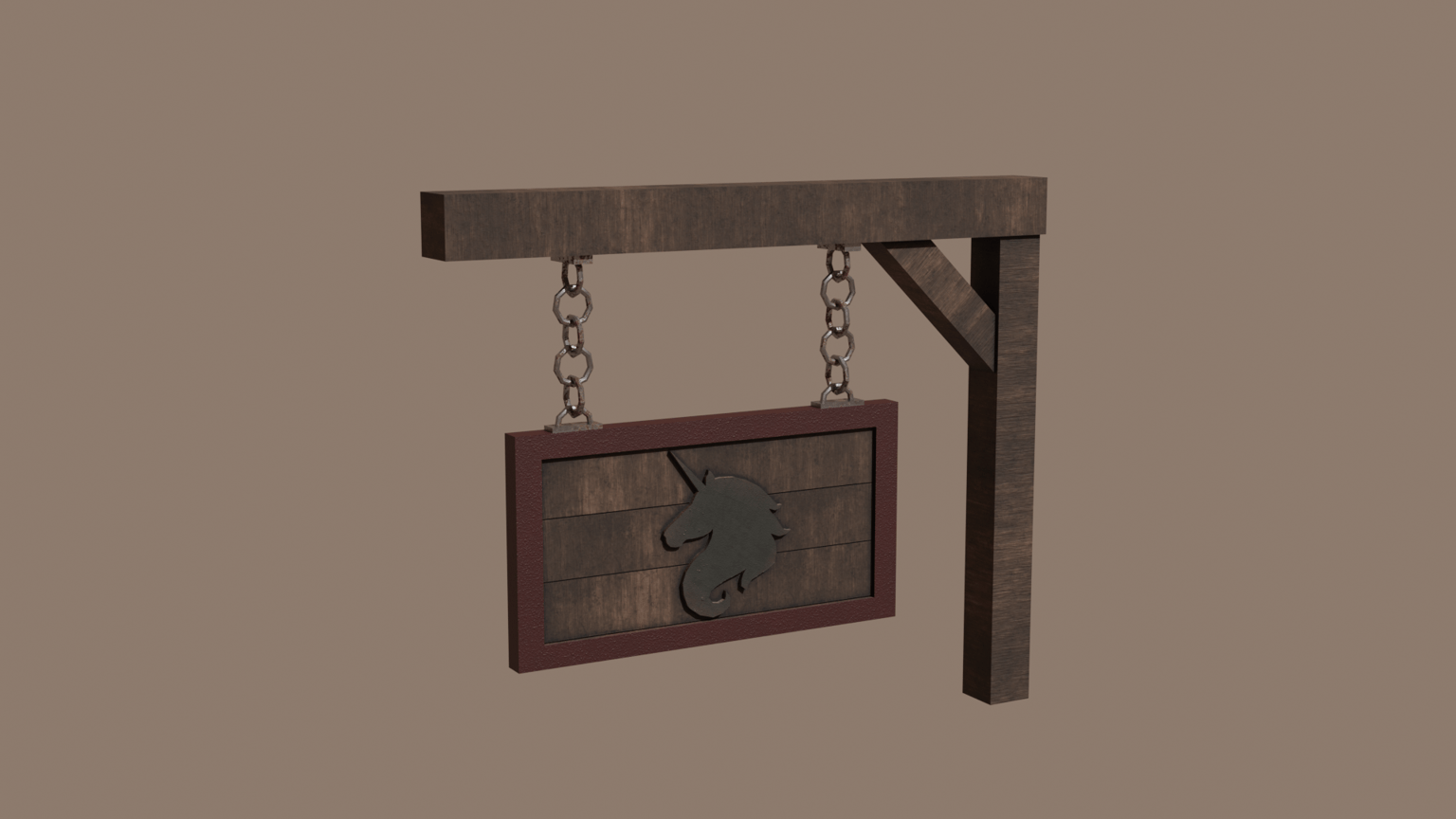 Medieval unicorn sign - image 1 - student project