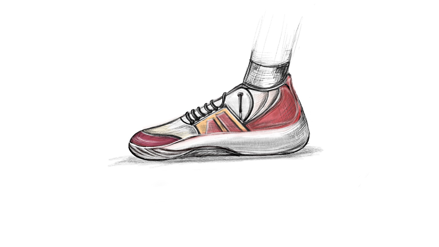 Sneaker on sketchbook - image 1 - student project