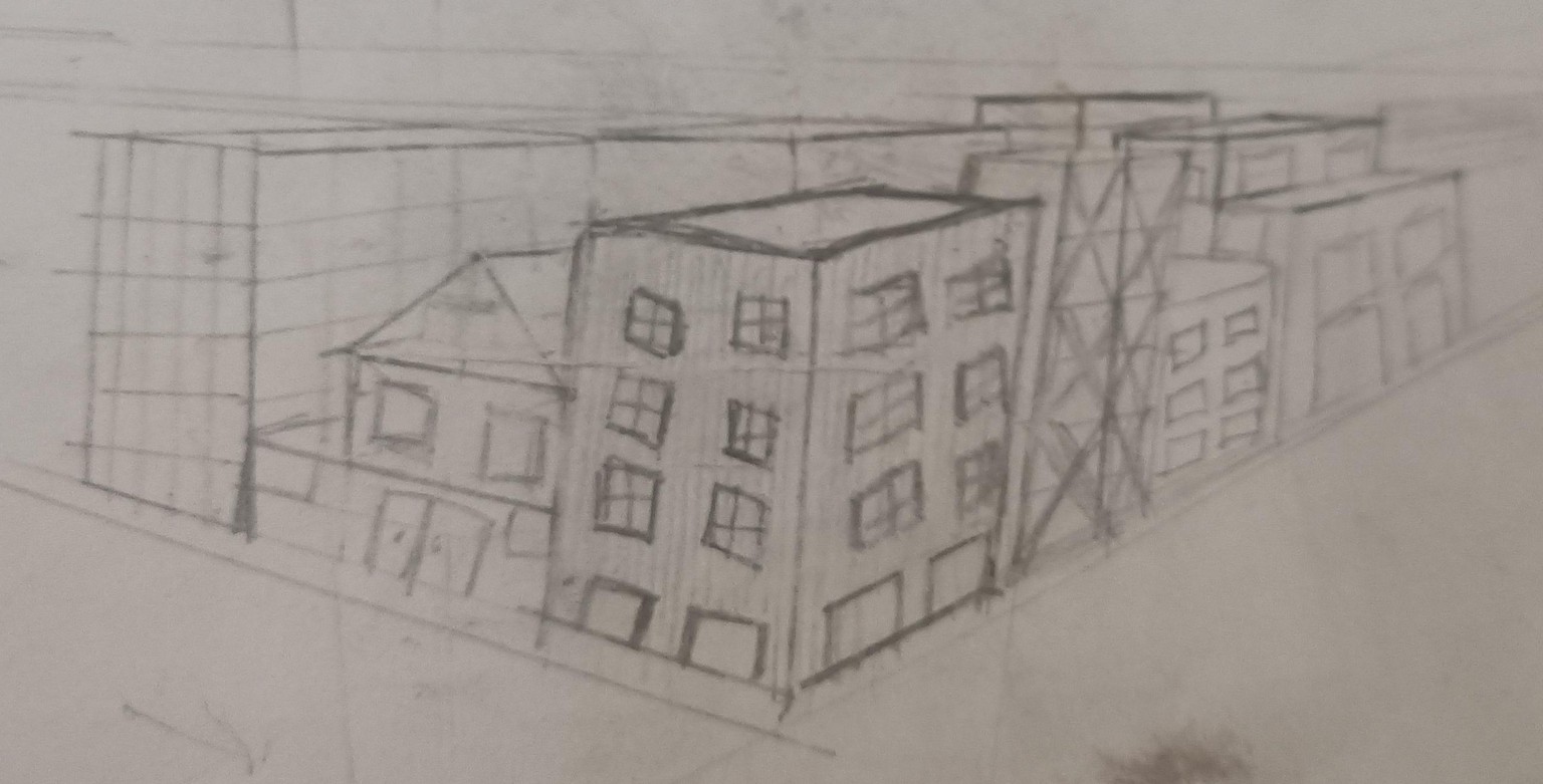 CITY drawing two point perspective - image 2 - student project