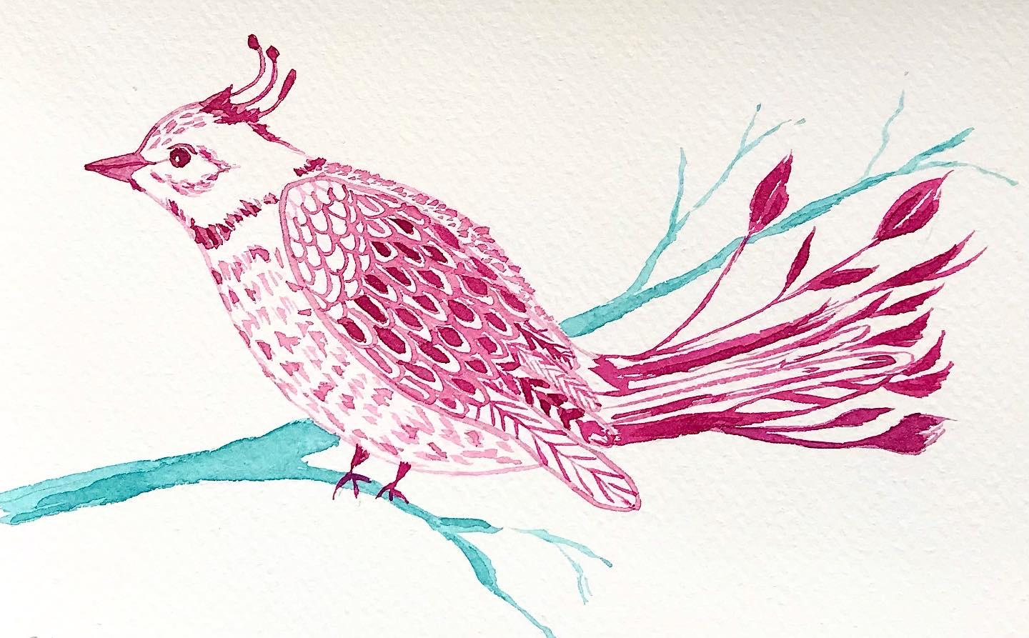 Whimsical Watercolor Birds - image 1 - student project