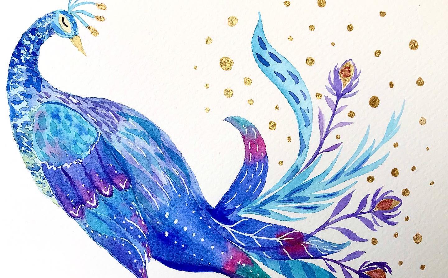 Whimsical Watercolor Birds - image 3 - student project