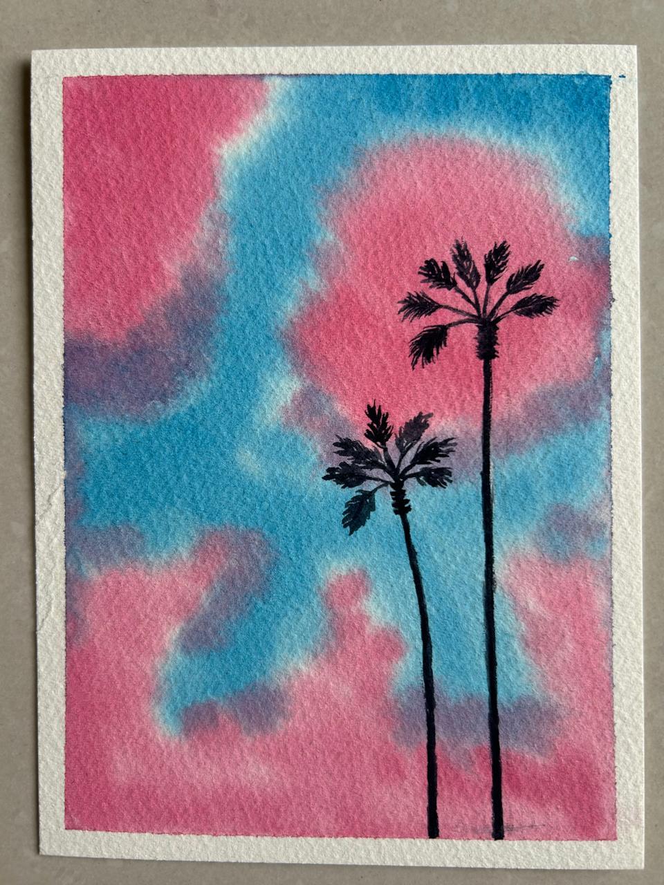 Watercolor skies with Zaneena - image 2 - student project