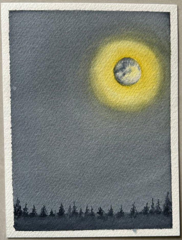 Watercolor Moonscapes - image 1 - student project