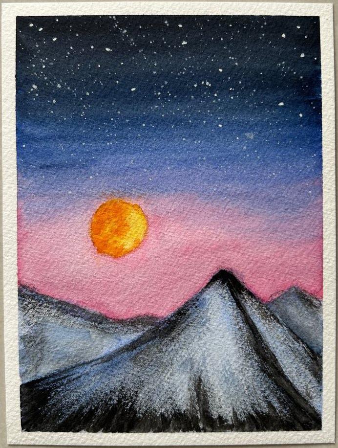 Watercolor Moonscapes - image 2 - student project