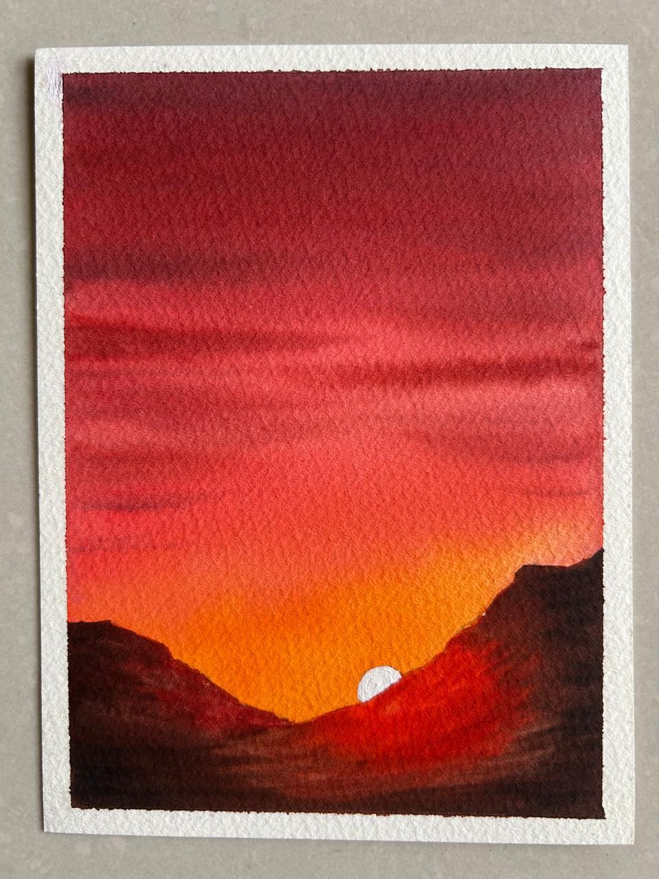 Watercolor skies with Zaneena - image 1 - student project